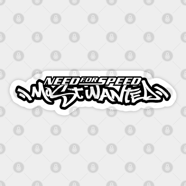 NFS - Most Wanted - Black Sticker by ETERNALS CLOTHING